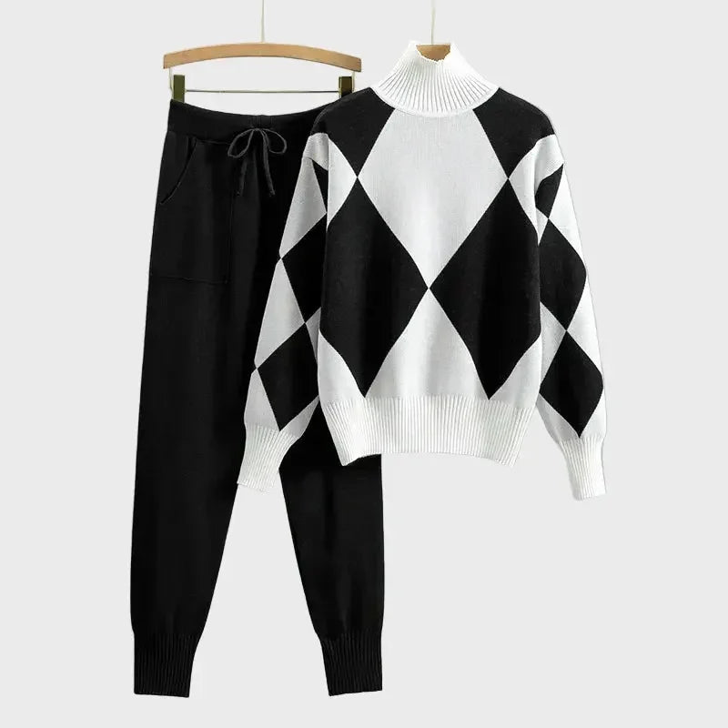 Argyle Knit Lounge Set Jasmine's Boutique Australia