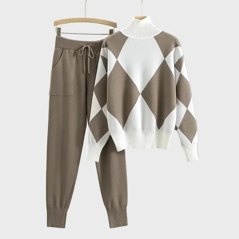Argyle Knit Lounge Set Jasmine's Boutique Australia