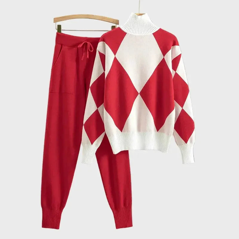 Argyle Knit Lounge Set Jasmine's Boutique Australia