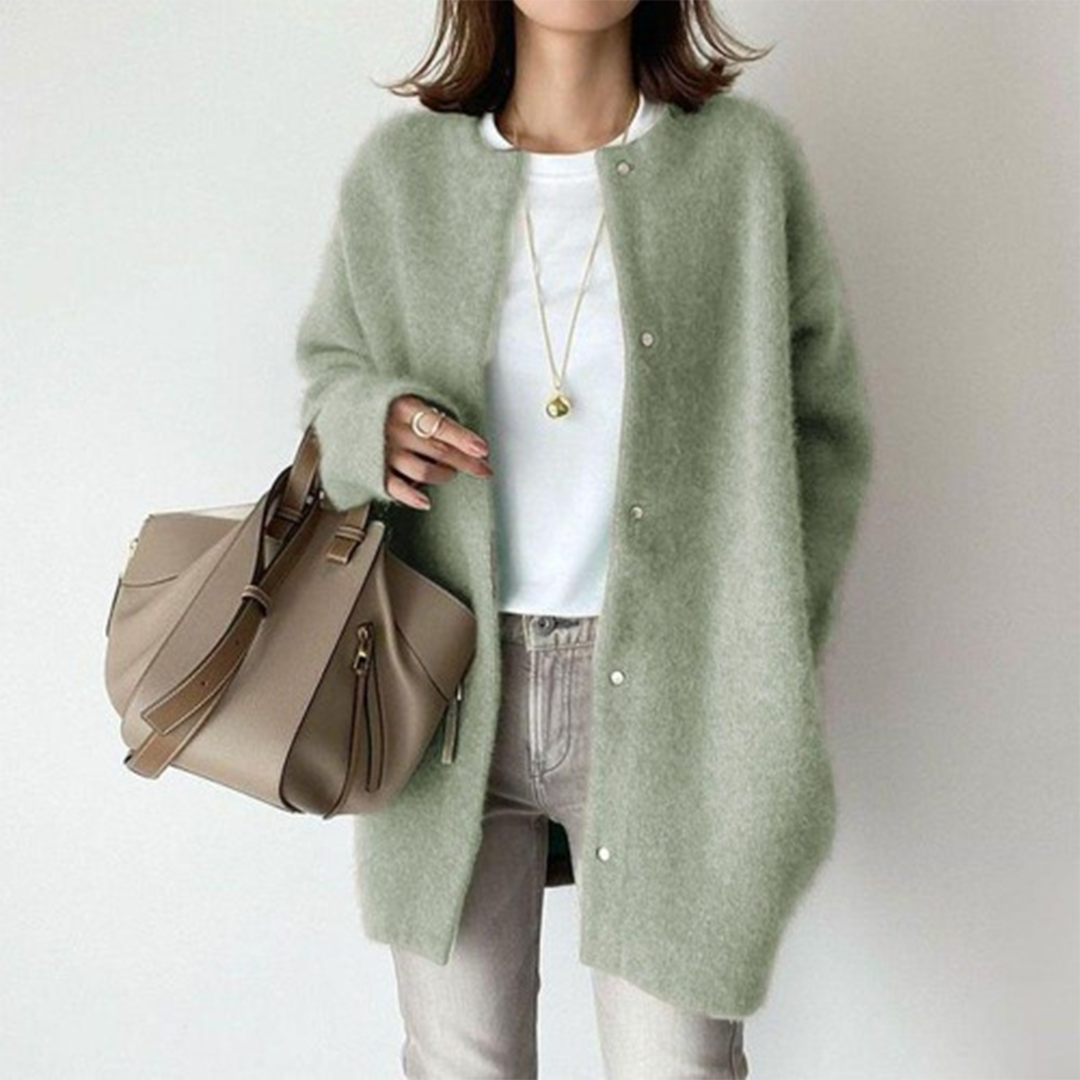 Chloe | Elegant Cashmere Cardigan  Liora Lane Boutique Clothing Green / UK 20 (3XL) 44.95