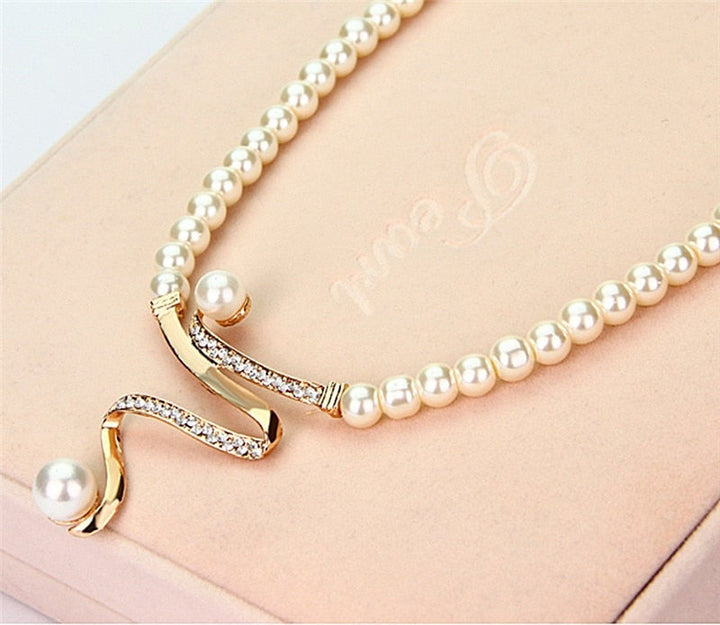 Natural Pearl Necklace + Earrings Set Jasmine's Boutique Australia