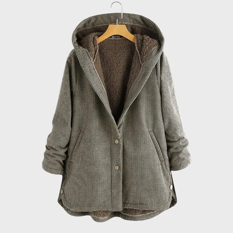 Cozy Plaid Hooded Coat Jasmine's Boutique Australia