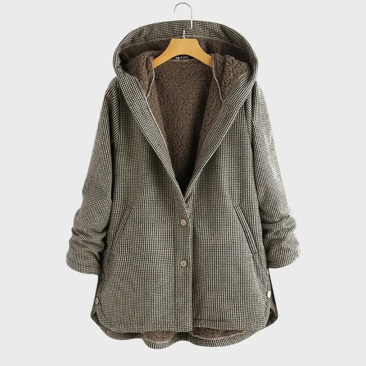 Cozy Plaid Hooded Coat Jasmine's Boutique Australia
