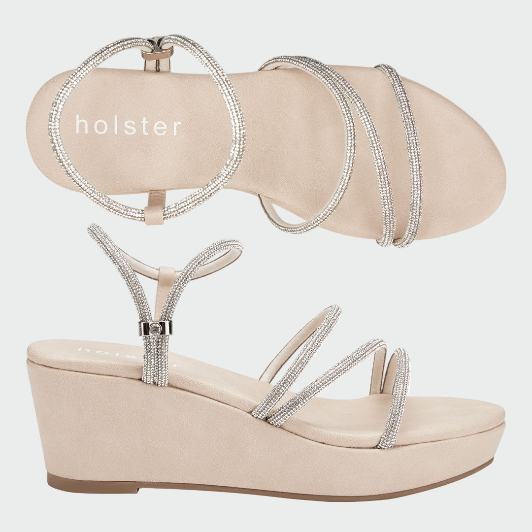 Vivacious Wedge - Beige Jasmine's Boutique Australia