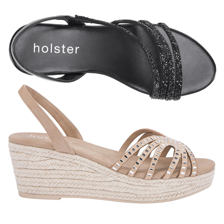 Party Espadrille & Mermaid Espadrille Bundle - Black/Beige Jasmine's Boutique Australia