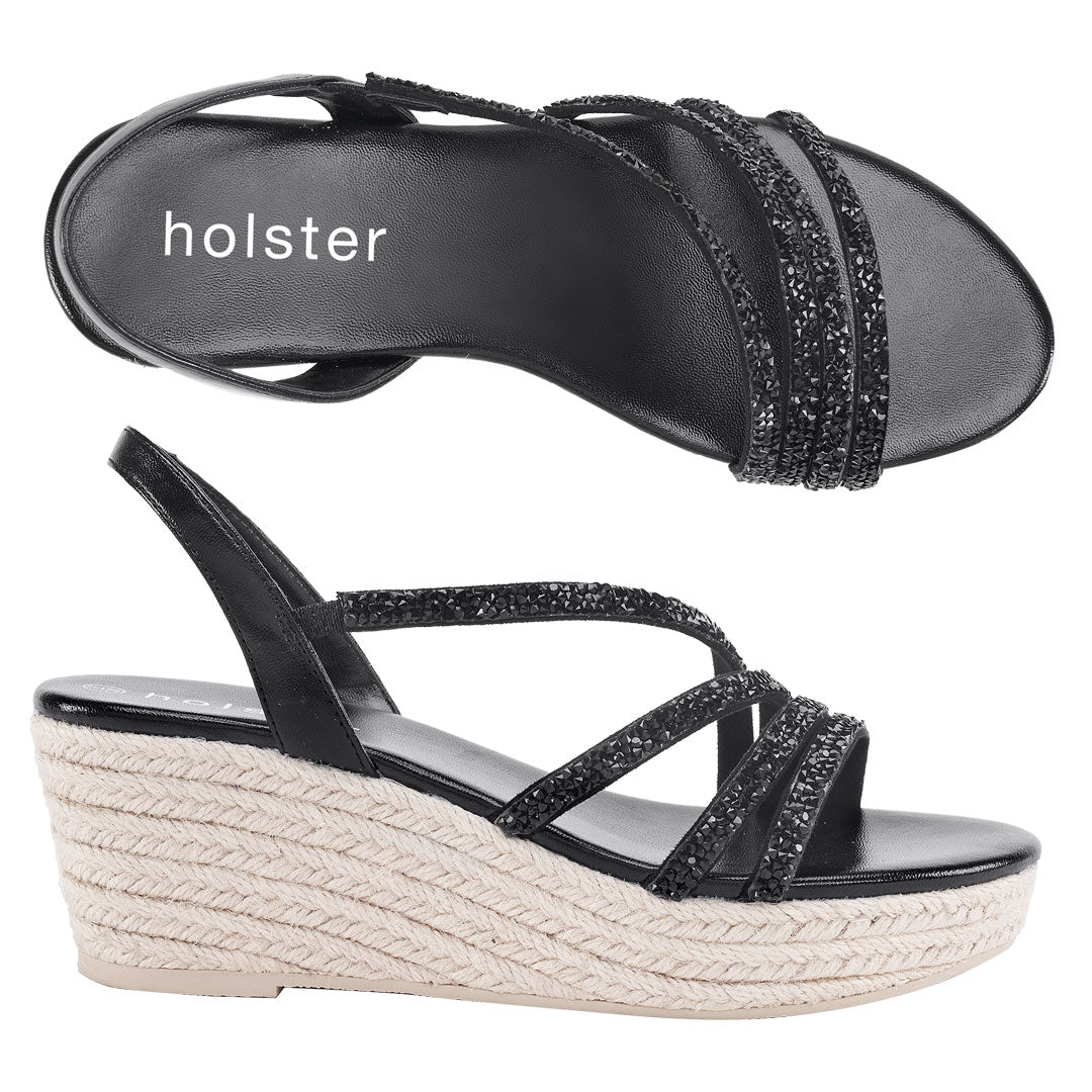 Holster Radiance Wedge Sandals – Black Jasmine's Boutique Australia
