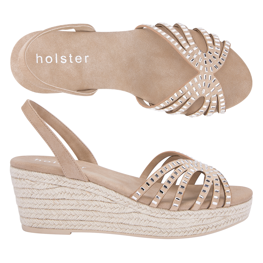 Holster Radiance Nude Wedge Sandals Jasmine's Boutique Australia