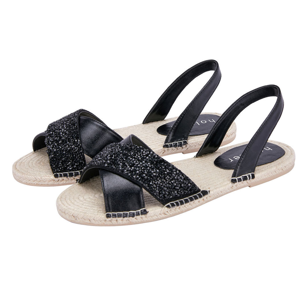 Crystal Espadrille Sandals Jasmine's Boutique Australia
