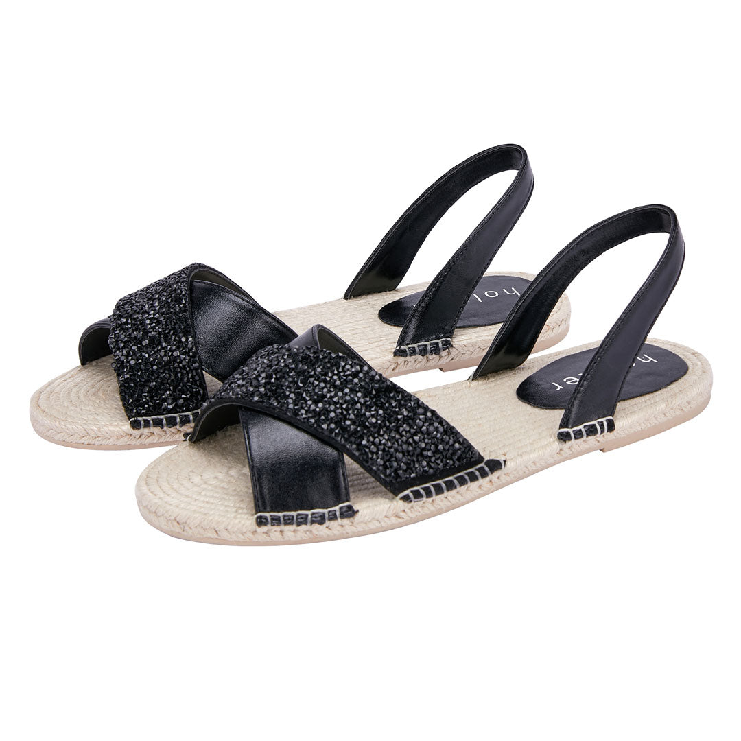 Crystal Espadrille Sandals Jasmine's Boutique Australia