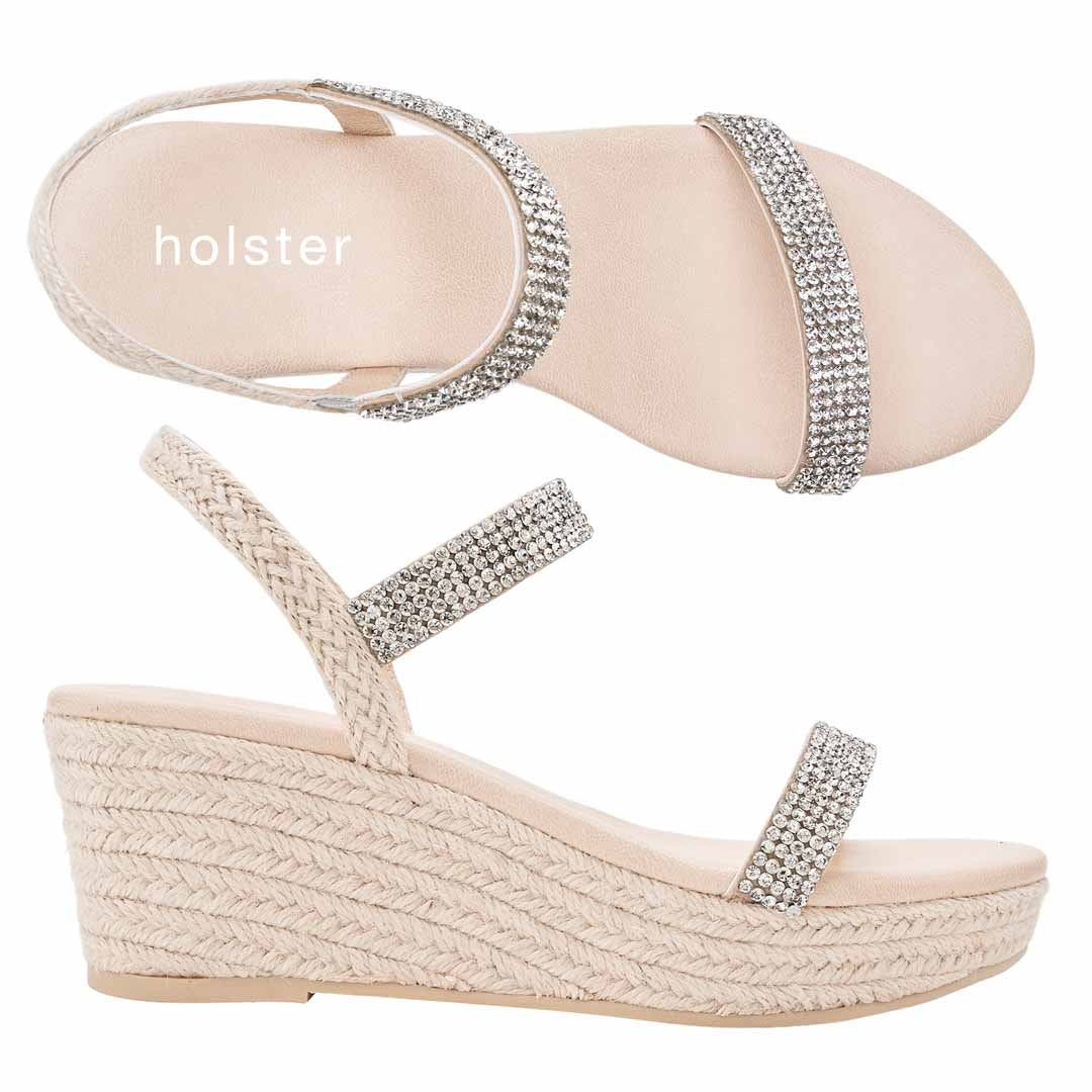 Floral Accent Wedge Sandals Jasmine's Boutique Australia