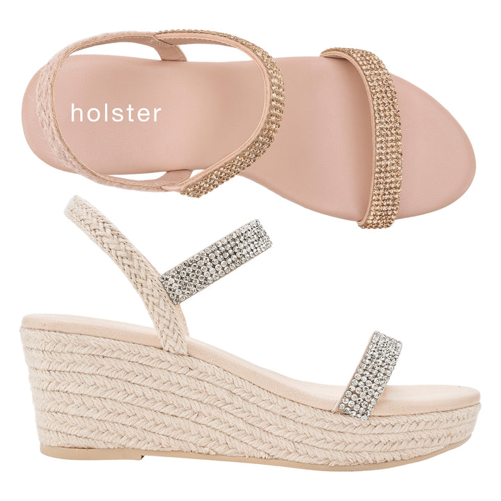 Floral Accent Wedge Sandals Jasmine's Boutique Australia