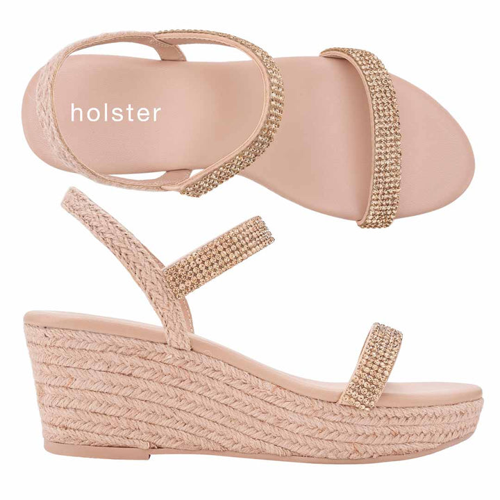 Floral Accent Wedge Sandals Jasmine's Boutique Australia