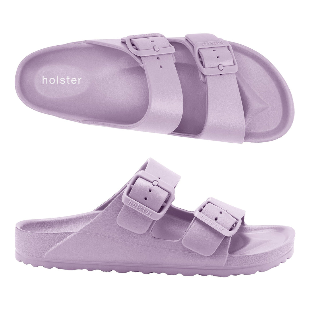 Lilac Double Buckle Slide Sandals Jasmine's Boutique Australia