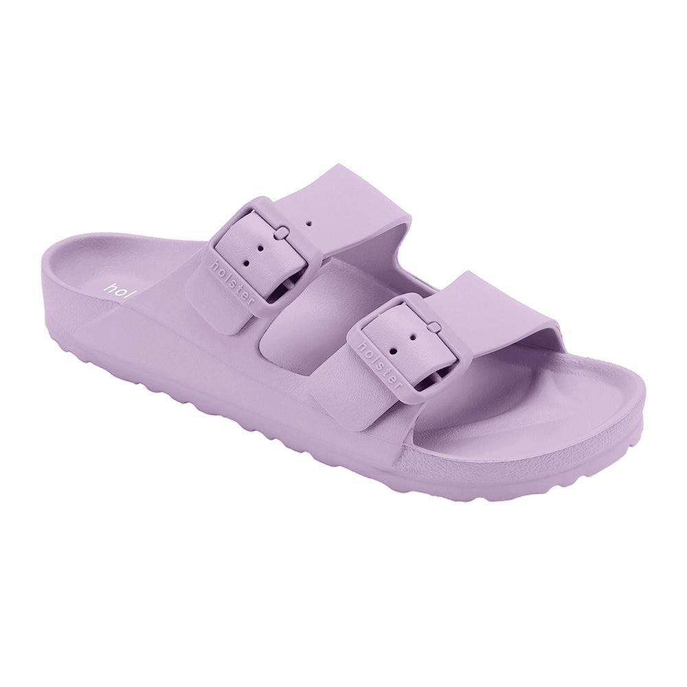 Lilac Double Buckle Slide Sandals Jasmine's Boutique Australia
