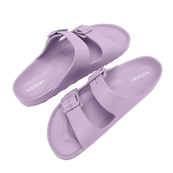 Lilac Double Buckle Slide Sandals Jasmine's Boutique Australia