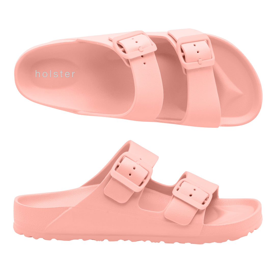Peach Double Buckle Slide Sandals Jasmine's Boutique Australia