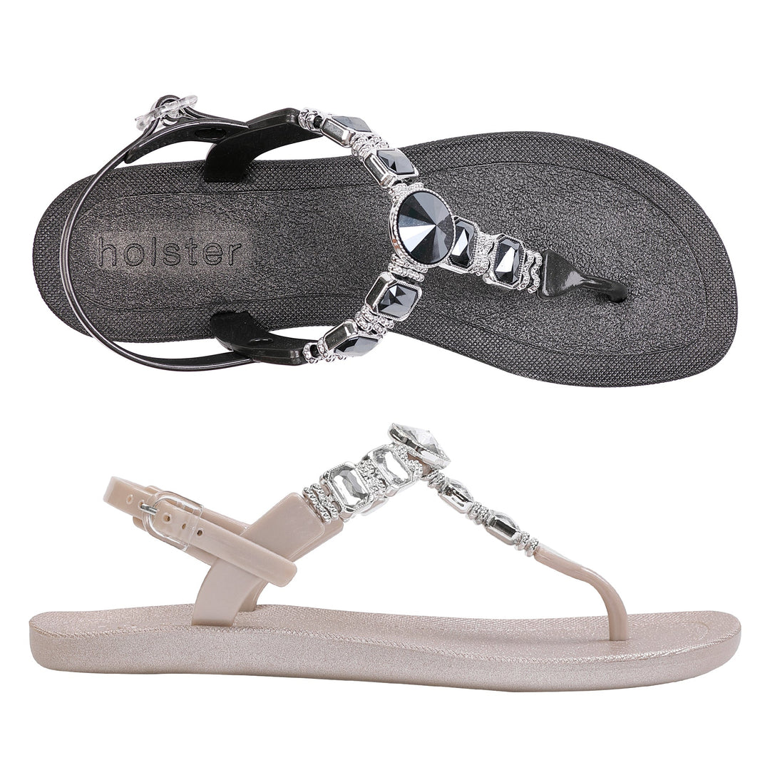 Gemstone T-Strap Sandals Jasmine's Boutique Australia