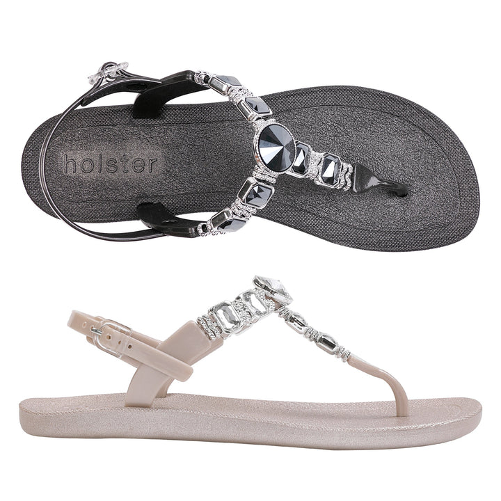 Gemstone T-Strap Sandals Jasmine's Boutique Australia