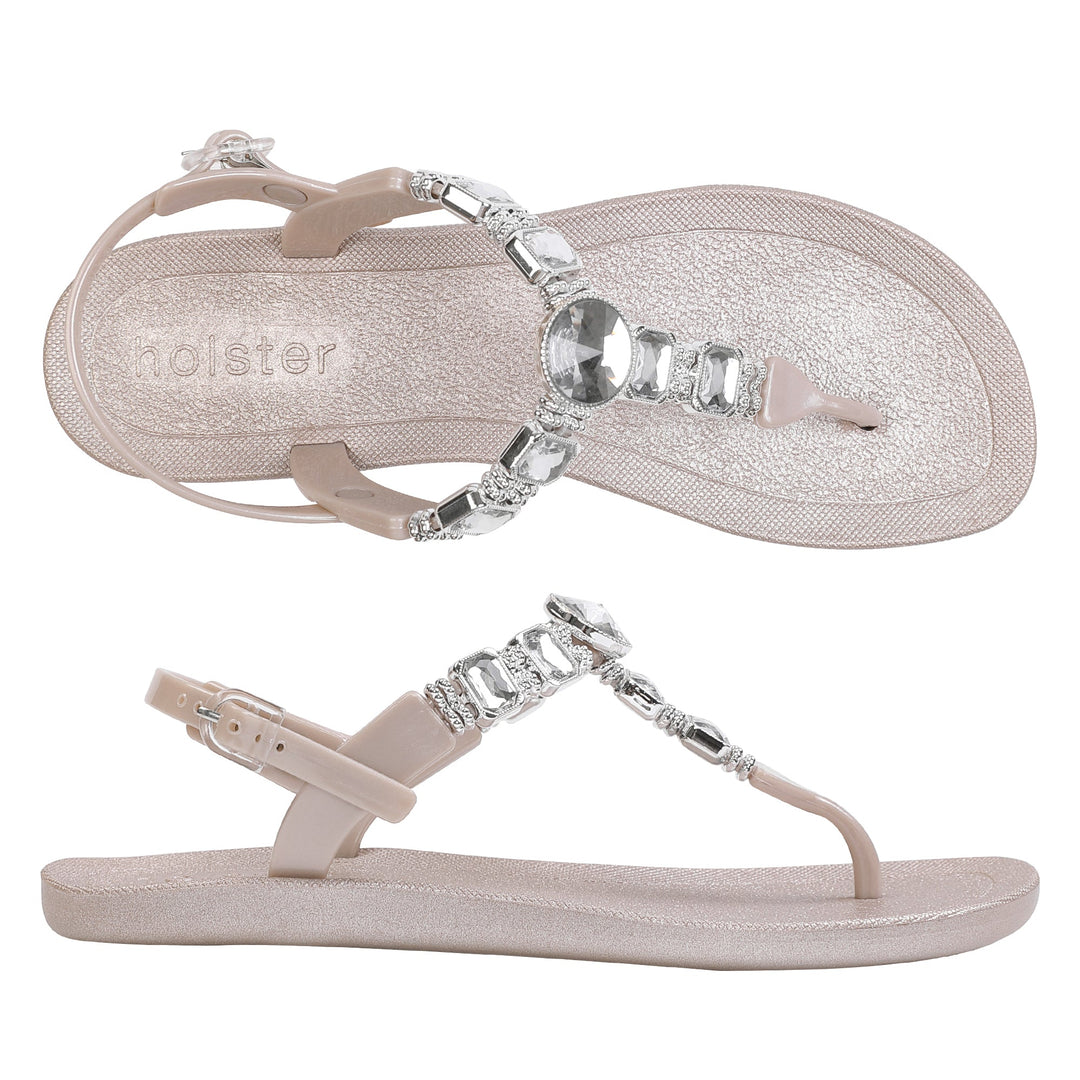 Gemstone T-Strap Sandals Jasmine's Boutique Australia