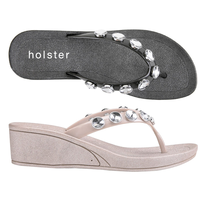 Crystal Shine Wedge Sandals Jasmine's Boutique Australia
