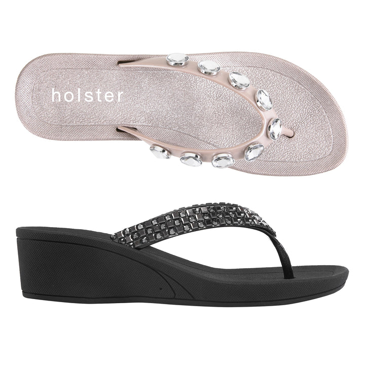 Crystal Wedge Sandals Jasmine's Boutique Australia