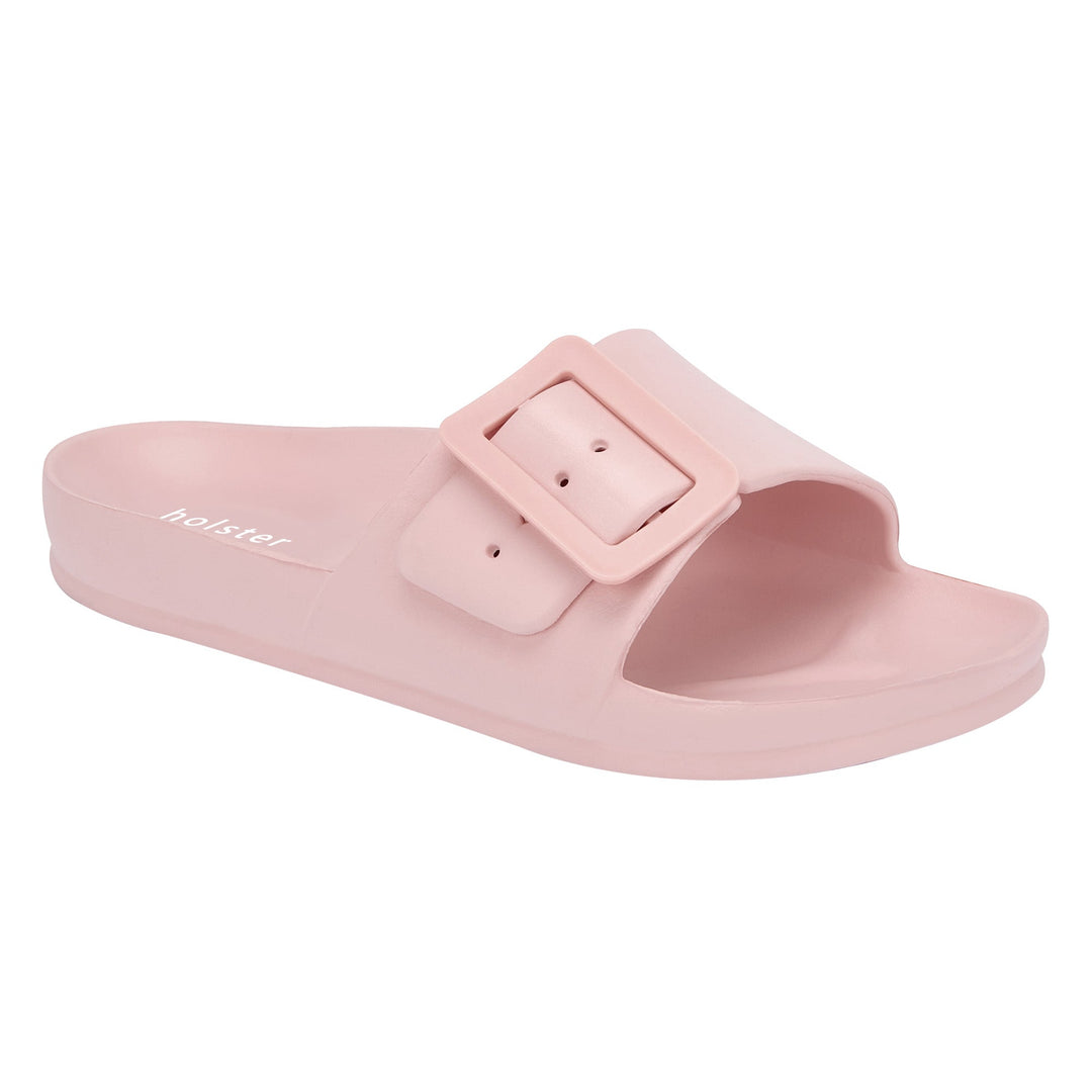 Blush & White Single Buckle Slide Sandals (Bundle) Jasmine's Boutique Australia