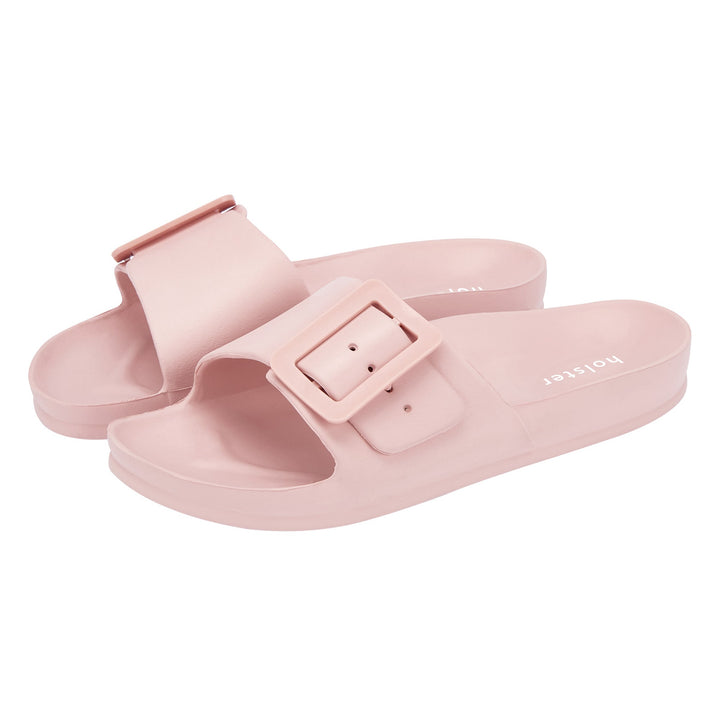 Blush & White Single Buckle Slide Sandals (Bundle) Jasmine's Boutique Australia