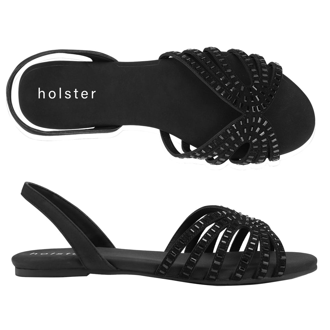 Holster Black Strappy Sandals Jasmine's Boutique Australia