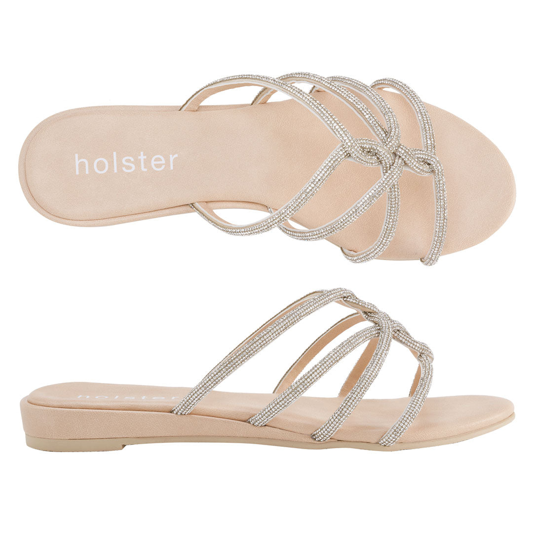 Holster Knot Accent Nude Sandals Jasmine's Boutique Australia