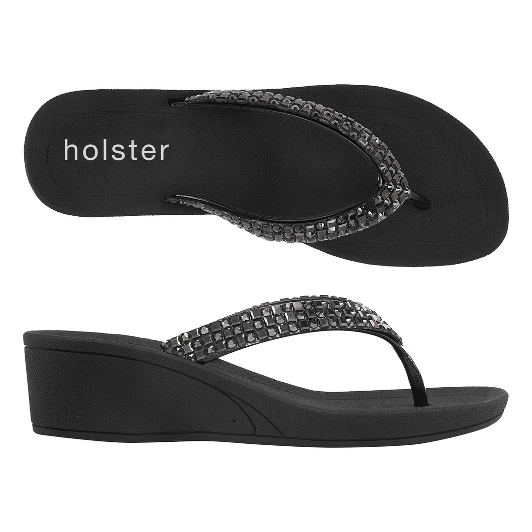 Crystal Wedge Sandals Jasmine's Boutique Australia