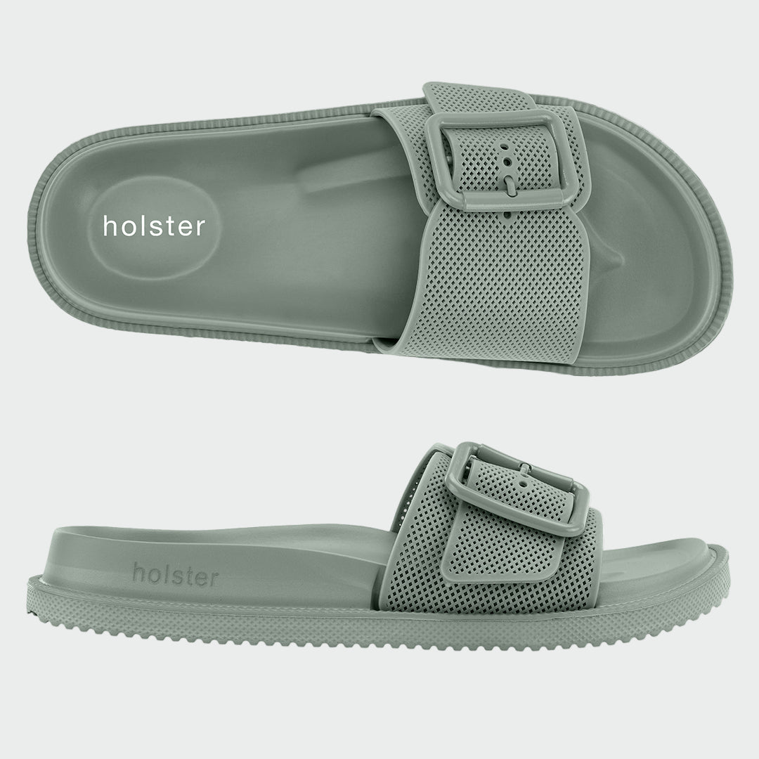 Sage Green Comfort Slide Sandals Jasmine's Boutique Australia