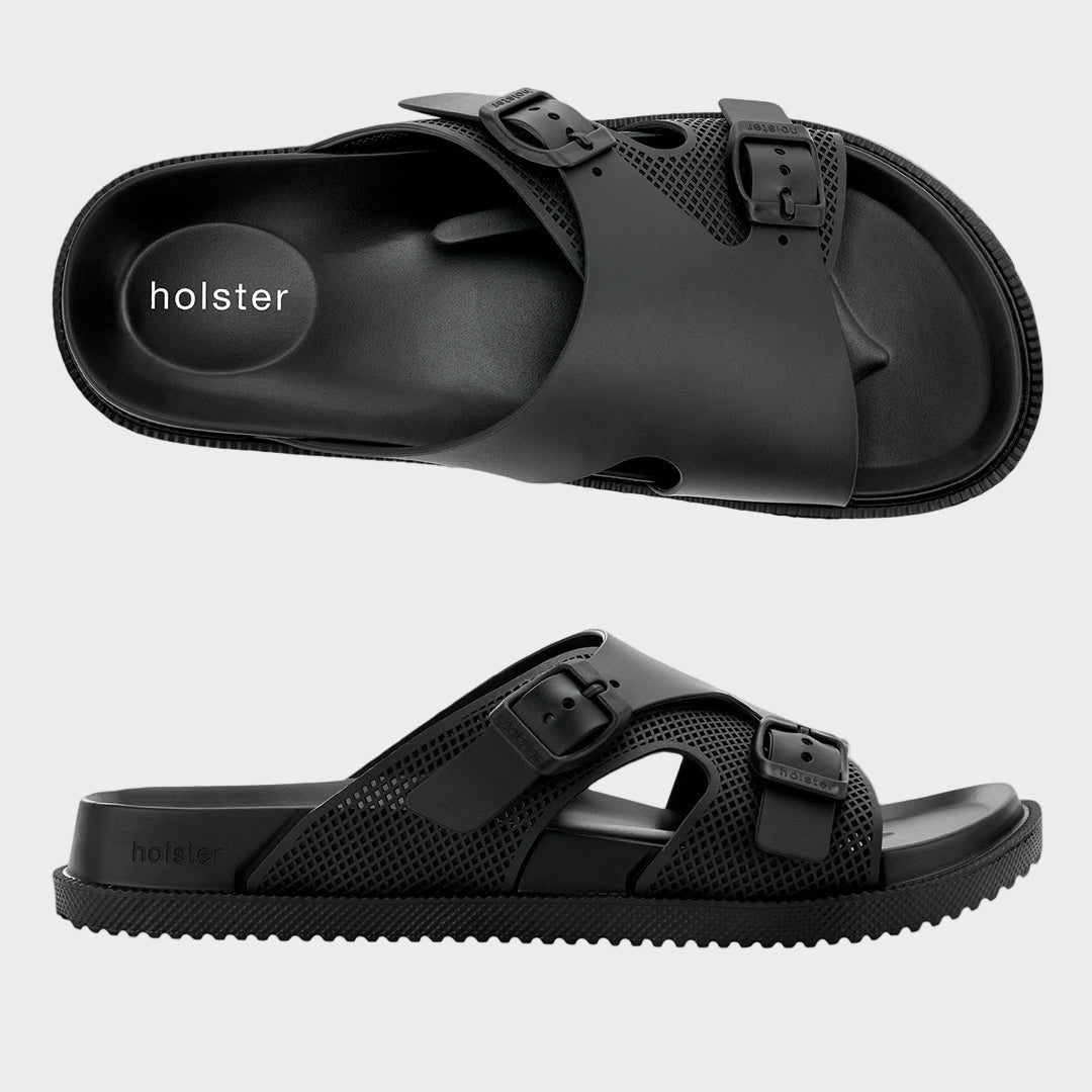 Black Comfort Buckle Sandals Jasmine's Boutique Australia