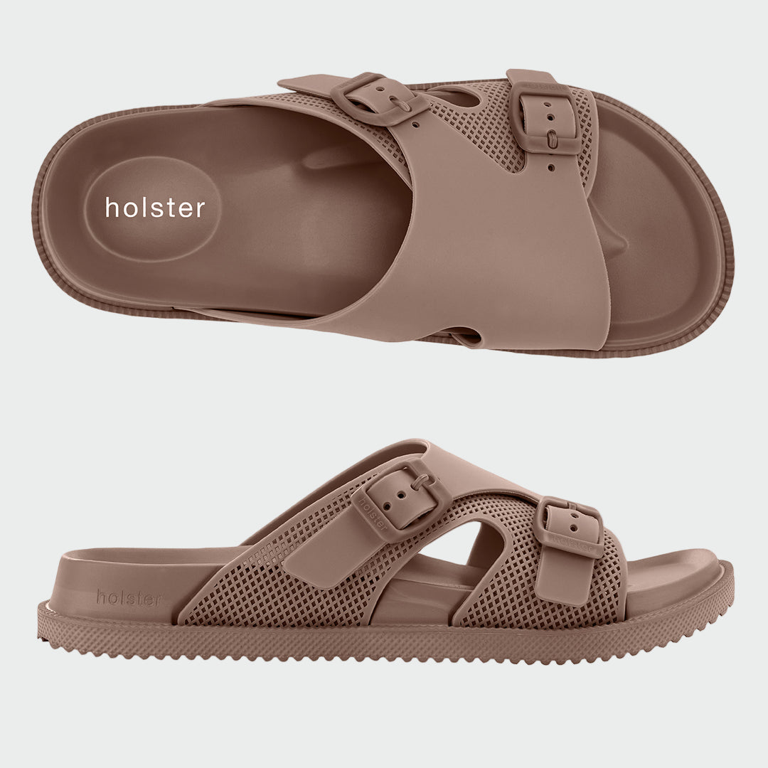 Natural Brown Comfort Buckle Sandals Jasmine's Boutique Australia