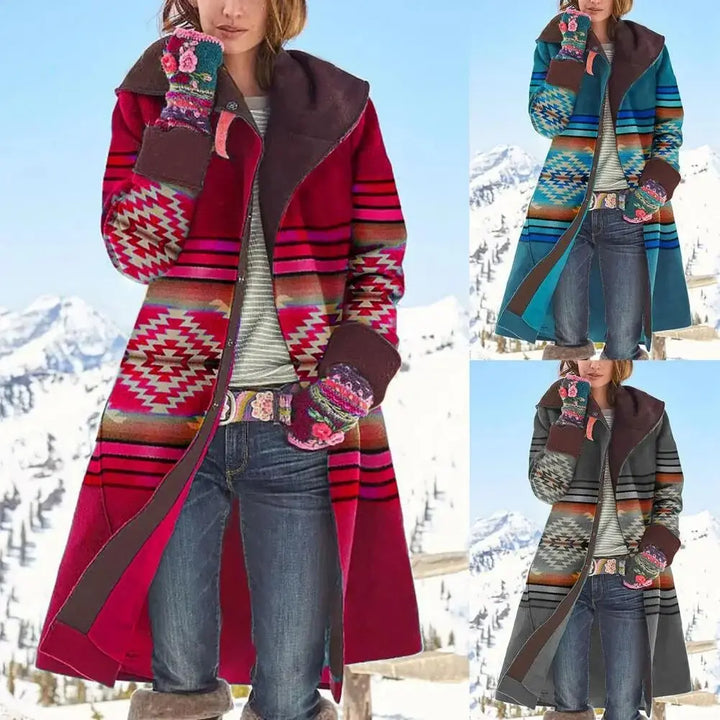 Sierra Horizon Patterned Winter Coat Jasmine's Boutique Australia