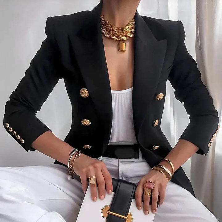 Regal Gold-Button Tailored Blazer Jasmine's Boutique Australia