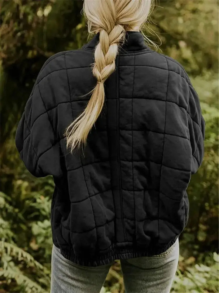 Midnight Quilted Oversized Jacket Jasmine's Boutique Australia
