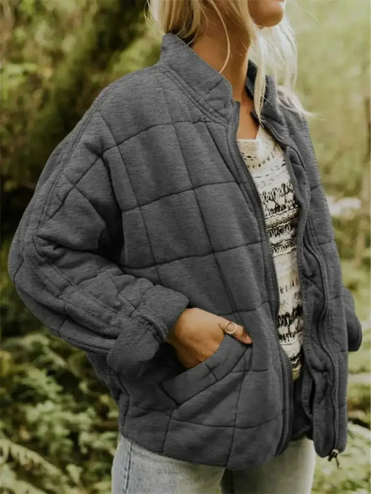 Midnight Quilted Oversized Jacket Jasmine's Boutique Australia