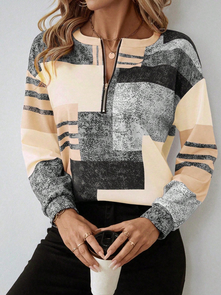 Amy | Half-Zip Pullover  Liora Lane Boutique  Multicolour 2 / UK 16-18 (2XL) 34.95