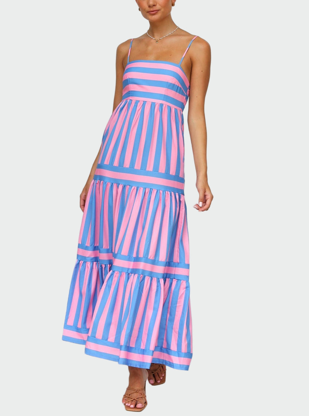 Laina Dress Pink Blue Jasmine's Boutique Australia