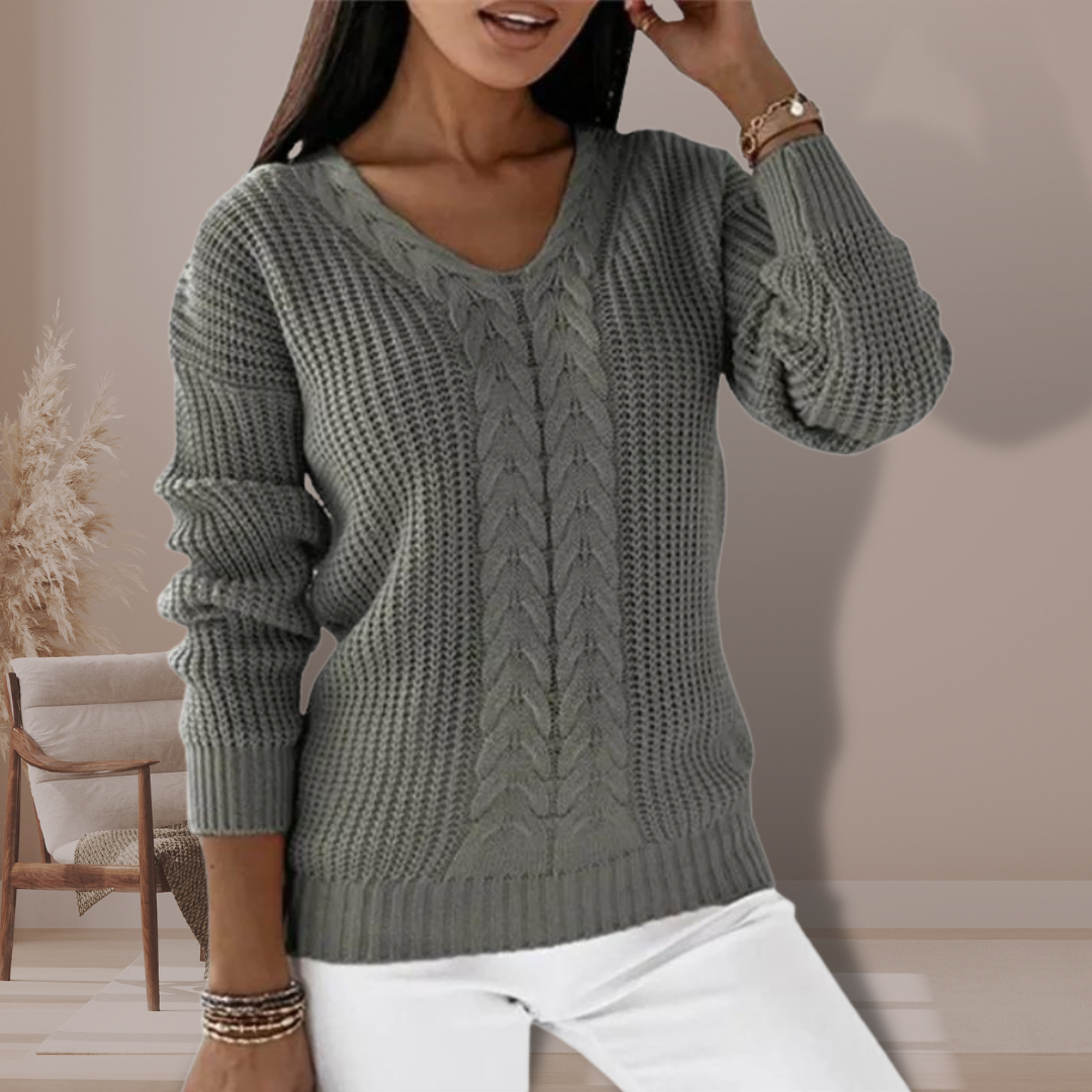 Jess | Luxe Knitted Jumper  Liora Lane Boutique  Grey / 3XL 34.95