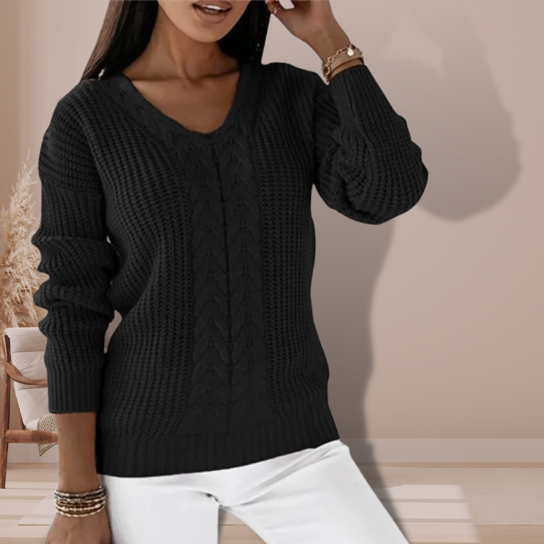 Jess | Luxe Knitted Jumper  Liora Lane Boutique  Black / 3XL 34.95