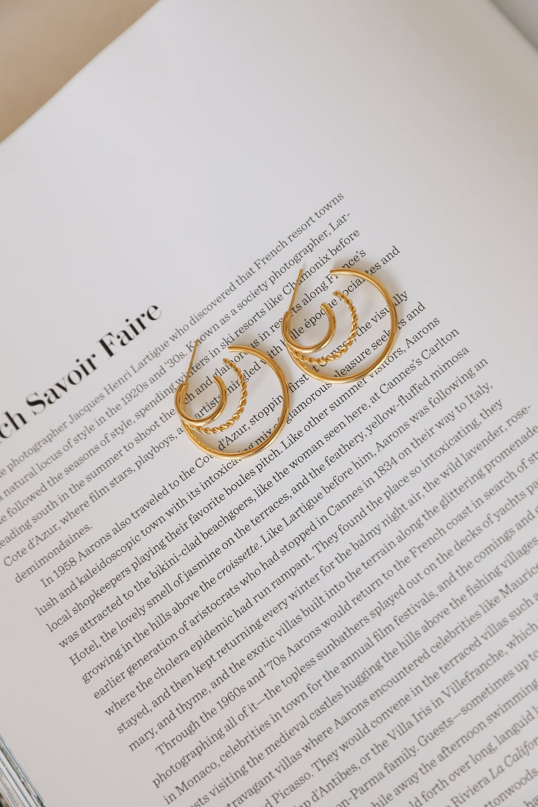18 Karat Gold-Plated Earrings with Layered Thoughts Jasmine's Boutique Australia