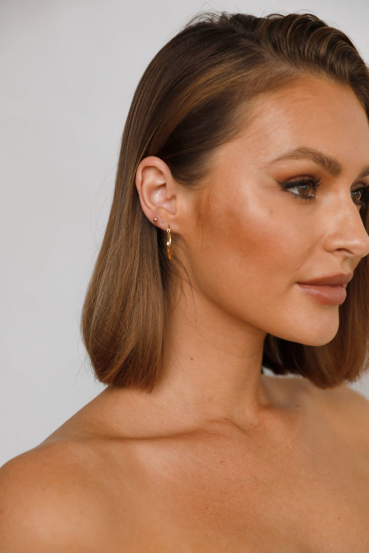 Gold-Plated Earrings Time For Me 18 Carats Jasmine's Boutique Australia