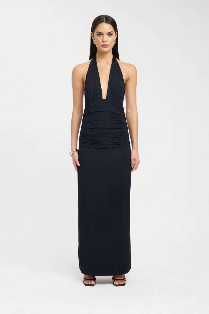 Mocha Elegance Halter Maxi Dress Jasmine's Boutique Australia