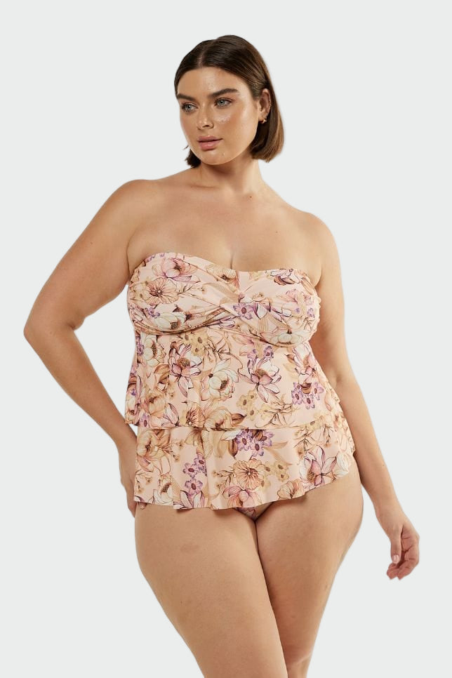 Ladies Pink Maldives Tier Tankini Jasmine's Boutique Australia