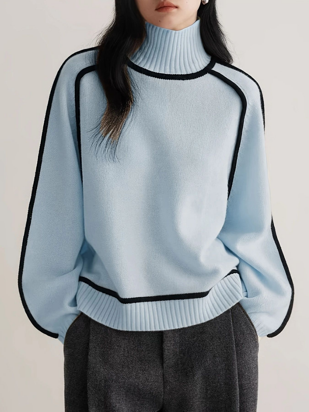 Claire | Elegant Turtleneck  Liora Lane Boutique New Arrivals Blue / UK 14-16 (XL) 49.95