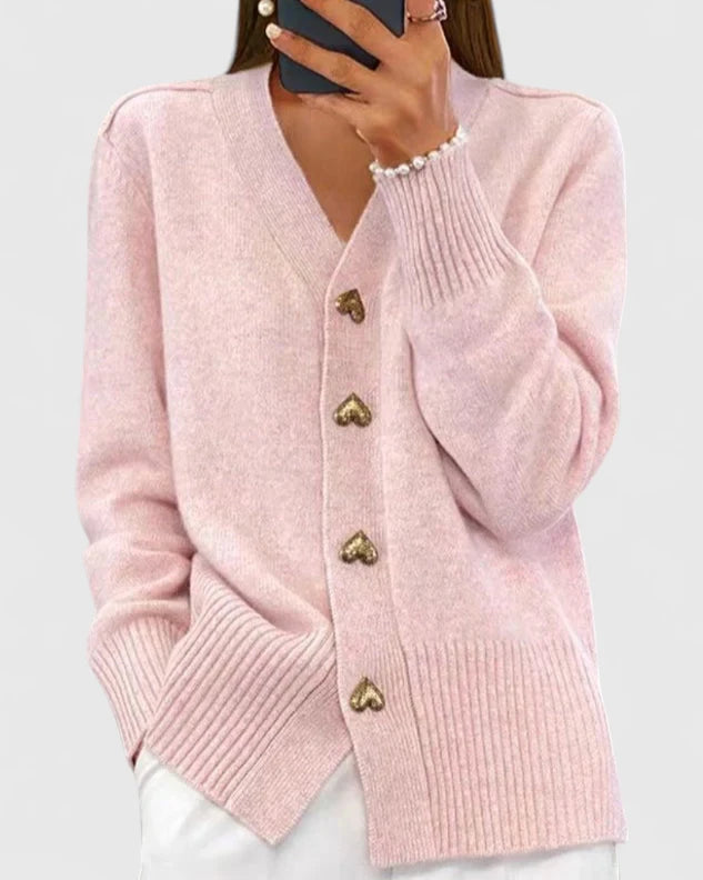 Elegant Knitted Cardigan with Buttons Liora Lane Boutique