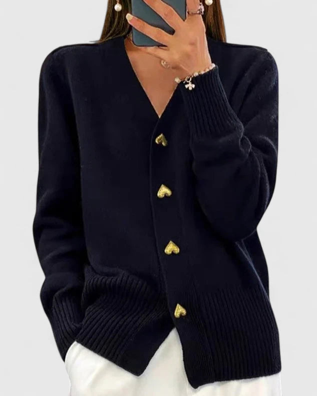 Elegant Knitted Cardigan with Buttons Liora Lane Boutique