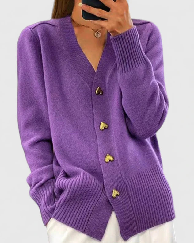 Elegant Knitted Cardigan with Buttons Liora Lane Boutique