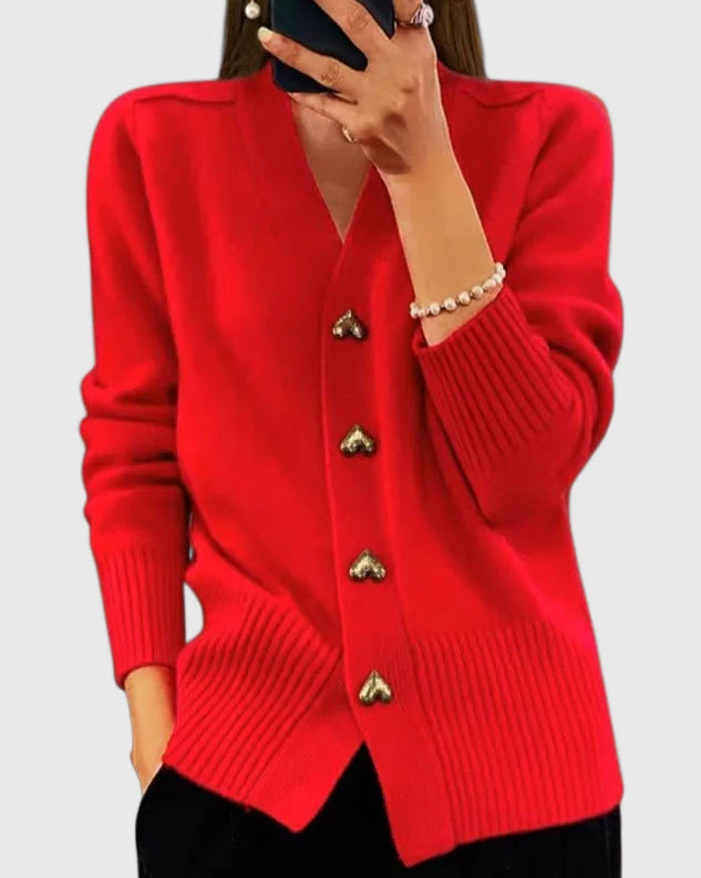 Elegant Knitted Cardigan with Buttons Liora Lane Boutique